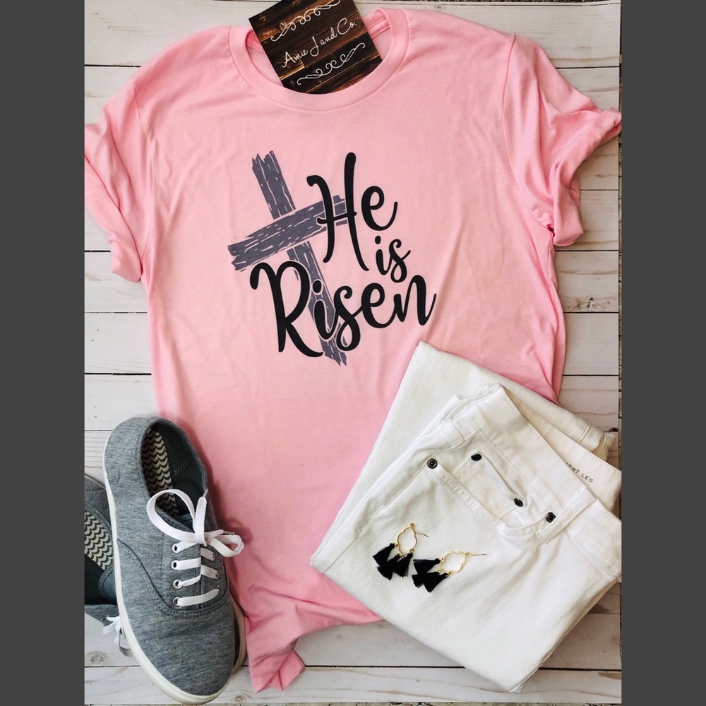 NWT He is Risen shirt